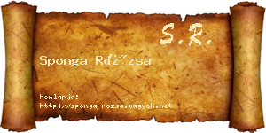 Sponga Rózsa névjegykártya